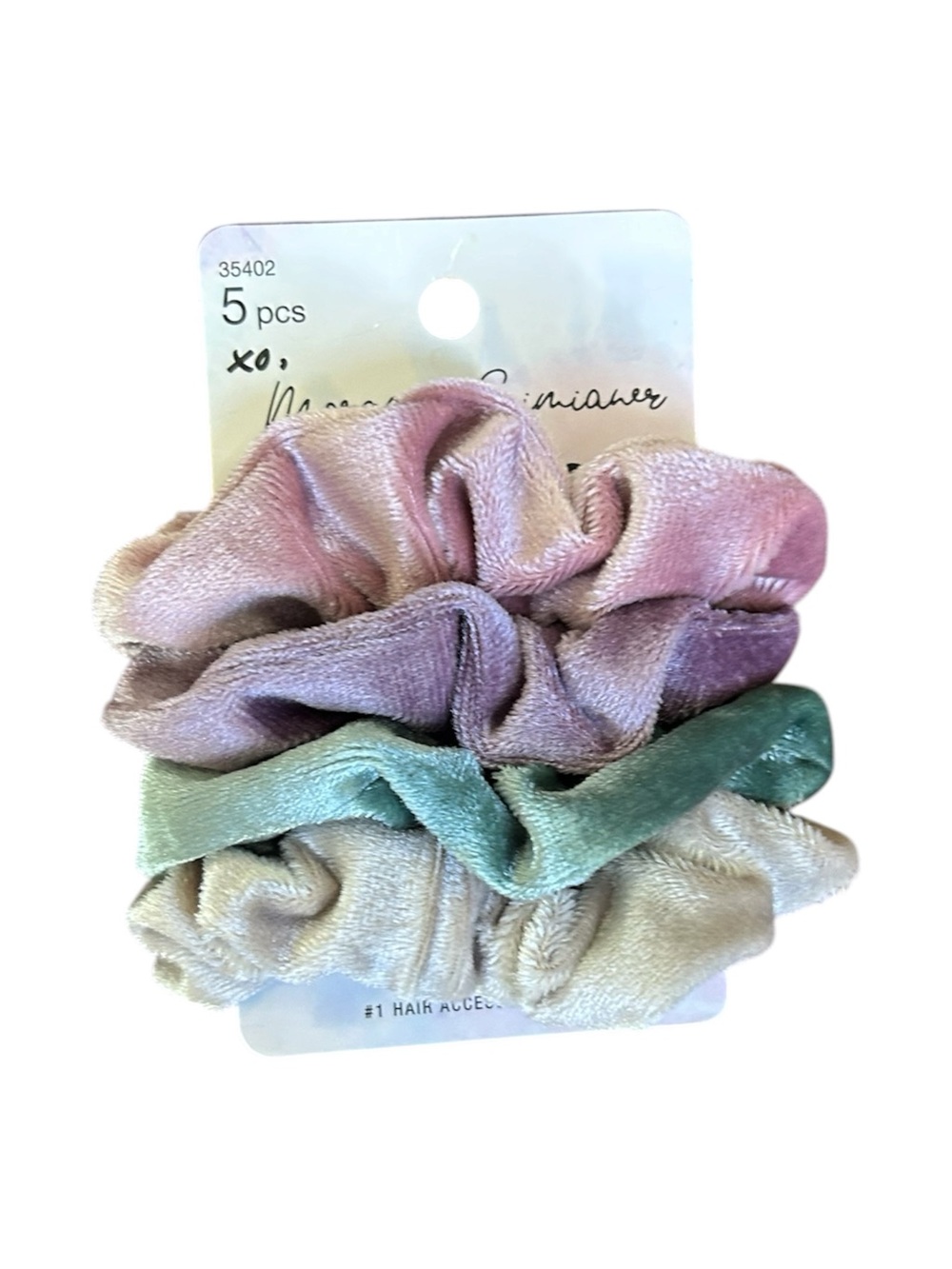 Morgan Simianer xo Scunci Velvet pastel scrunchies